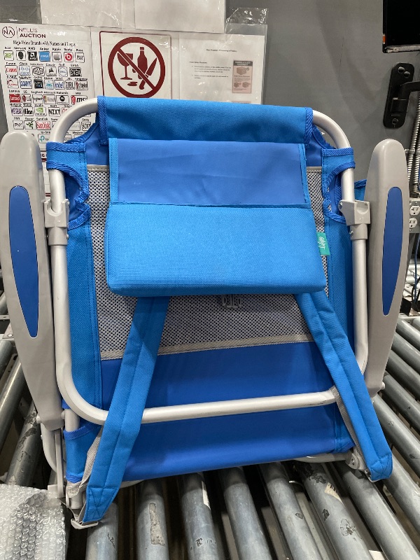 Photo 1 of #WEJOY Beach Chair for Adults, Reclining Adjustable Position, Lay Flat Lightweight Folding Portable Aluminum Chair with Backpack Straps,Padded headrest, Heavy Duty 400 lbs Lawn Chair for Beach, Sand