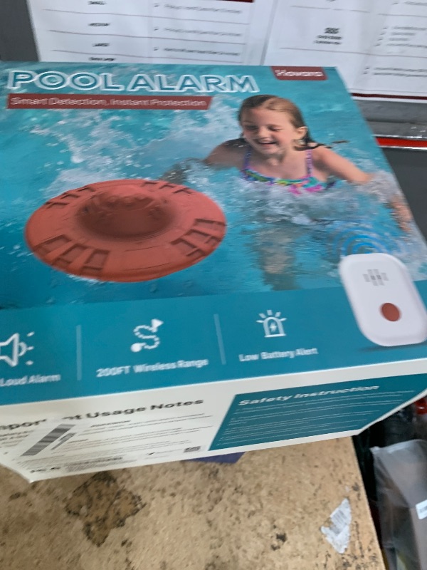 Photo 1 of (used, untested) Pool Alarm, Floating Pool Safety Alarms for Inground & Above Ground Pools – Loud 110dB Alert, Adjustable Sensitivity, Protection for Kids & Pets (Blue+Black)