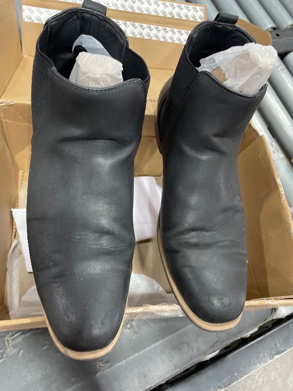 Photo 1 of ***USED****Amazon Essentials Men's Chelsea Boot, Black Suede, 10.5