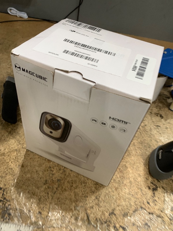 Photo 1 of ?Auto Focus&1080P?Magcubic Mini Smart Projector with 4K Support, Portable Projector with Wifi 6 and Bluetooth 5.4, 5W Speaker, Built in Apps, Voice Control, Outdoor Movie Projector