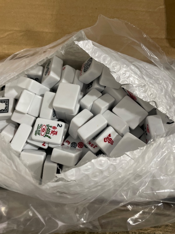 Photo 1 of **Stock Pic for Reference** TIASUSAN American Mahjong Tile Set with 166 Quality Acrylic Tiles (1.2" white, Tiles Only), Mahjong Game Set