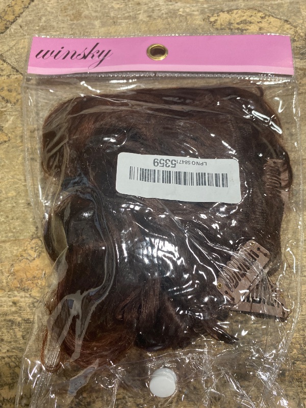 Photo 1 of #33 Auburn Brown Clip in Human Hair Extensions 20 Inch Reddish Brown Body Wave Clip in Seamless Extensions Human Hair Skin Weft Seamless Invisible Unprocessed Brazilian Virgin Remy Hair 120g