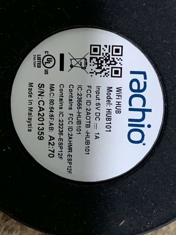 Photo 1 of ***SEE NOTES**Rachio Smart Hose Timer: App-Controlled Faucet Timer. 1 Valve + 1 WiFi Hub