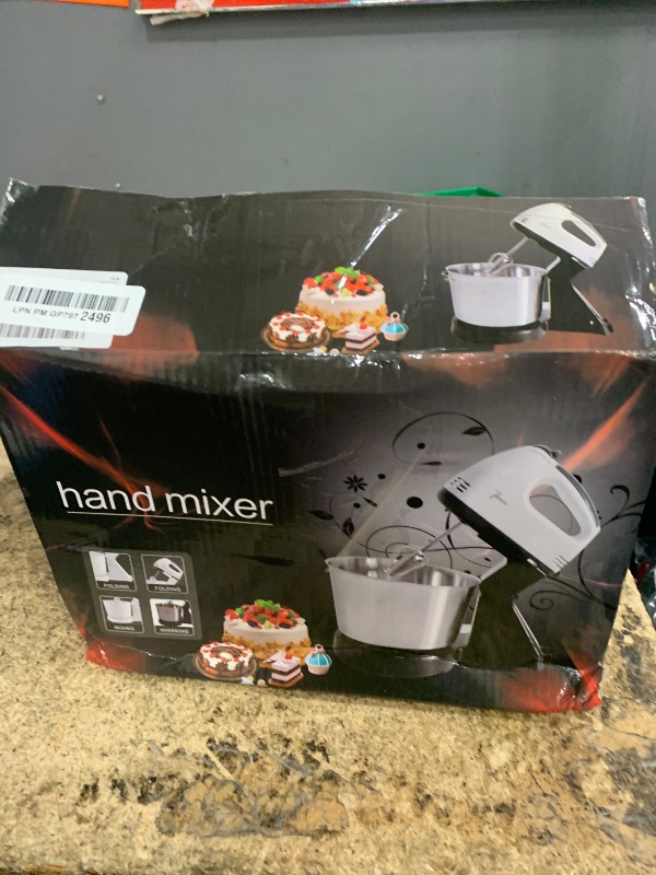 Photo 1 of **MISSING SOME ACCESSORIES**Stand Mixers, 7 Speeds With 3QT Stainless Steel Bowl, Stand and Hand Mixer with Dough Hook, Whisk, Mixing Beater for Baking, Cake, Cookie, Kneading (Black)