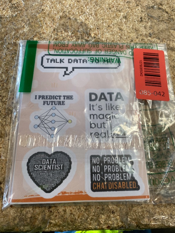 View 2 of 100Pcs Data Science Stickers for Water Bottle and Laptop - Data Science Party Supplies & Decorations, Waterproof Vinyl Decals, Tech and Coding Stickers, Gifts for Women & Men