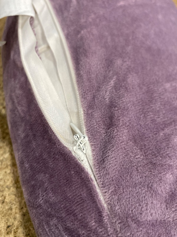 View 3 of 1 MIDDLE ONE Cylinder Bolster Pillow 13" x 6" Purple