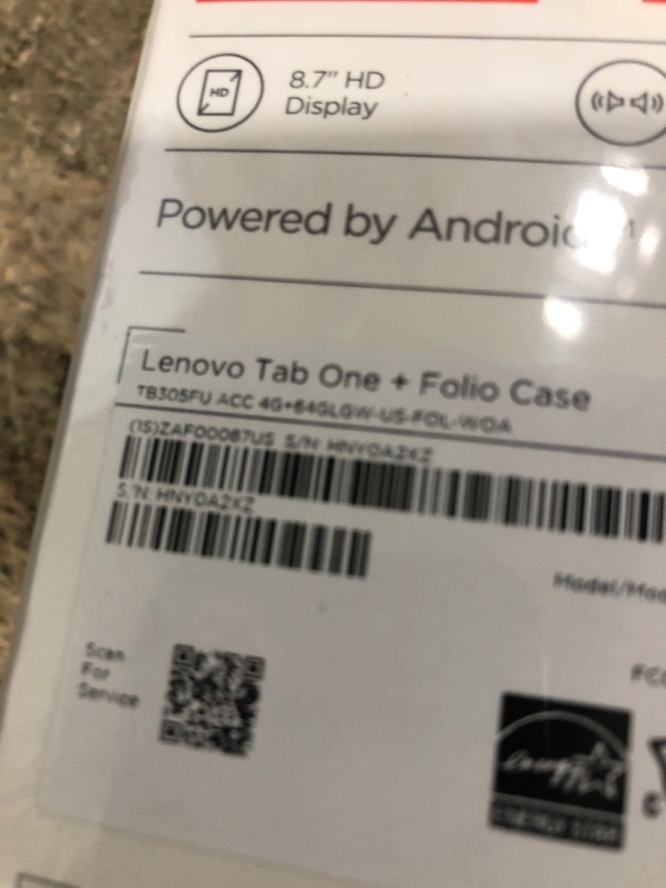 View 4 of **FACTORY SEALED** Lenovo Tab One - Lightweight Tablet - up to 12.5 Hours of YouTube Streaming - 8.7" HD Display - 4 GB Memory - 64 GB Storage - MediaTek Helio G85 - Includes Folio Case