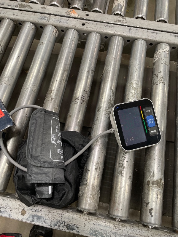 View 2 of **Turns on** Blood Pressure Monitors for Home Use Upper Arm, Accurate Cuff 8.7”-15.7” Monitor with Large Backlight Display 2 Users 240 Sets Memory & HR Detection, Digital BP Machine with Carrying Case