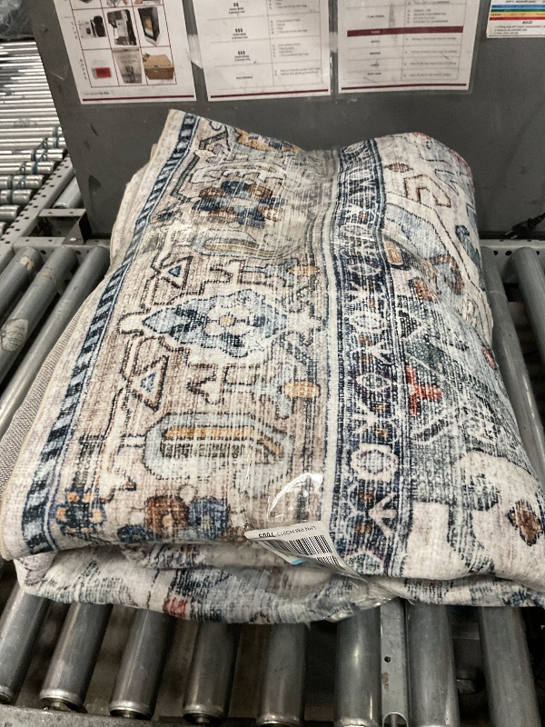 View 2 of 10x14 Area Rugs for Living Room: Washable Bedroom Rug Boho Vintage Rugs Stain Resistant Non Slip Low Pile Soft Lightweight Carpet for Kitchen Dining Room Farmhouse Nursery Kids Room Home Office