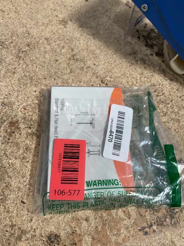 View 2 of 150 Pack Assorted Clear Push Pins By Luxurecourt for Bulletin Board, Wall Hanging, Cork Board, Shadow Box Display - Includes Flat Head Thumbtacks & Standard Pushpins in Plastic Resuable Storage Box.