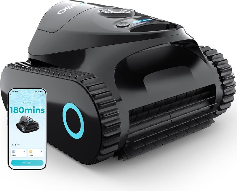 View 1 of (2026 Upgrade) TALOSBO C1 Wall Climbing Robotic Pool Cleaner, Black