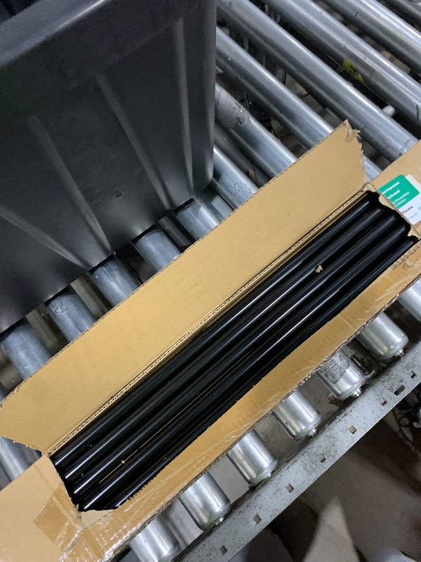 View 3 of 10 Pack 3/4 Inch Round x 36 Inch Length Staircase Deck Balusters Standard Plain Black Coated for Stair Deck Porch