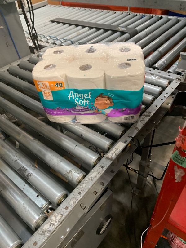 View 2 of 2 Pack of Angel Soft 2-Ply Toilet Paper, Fresh Lavender Scented Tube, 12 Mega Rolls
