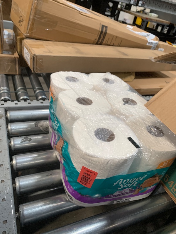 View 2 of 2 Pack of Angel Soft 2-Ply Toilet Paper, Fresh Lavender Scented Tube, 12 Mega Rolls