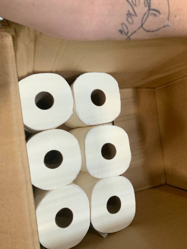 View 1 of 2 Pack of Angel Soft 2-Ply Toilet Paper, Fresh Lavender Scented Tube, 12 Mega Rolls