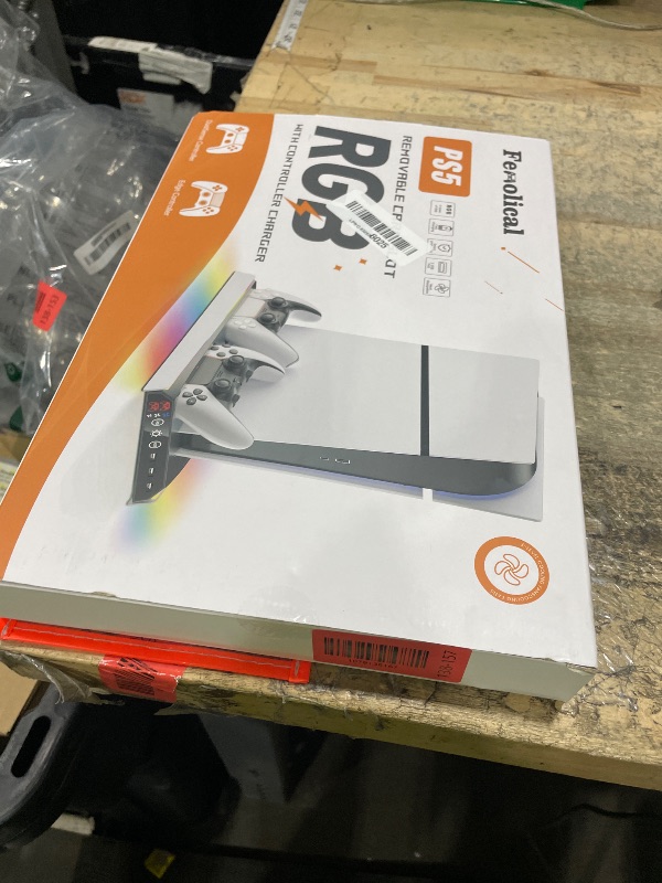 View 2 of ****Fenolical PS5 Stand with Cooling Fan and Controller Chargers
