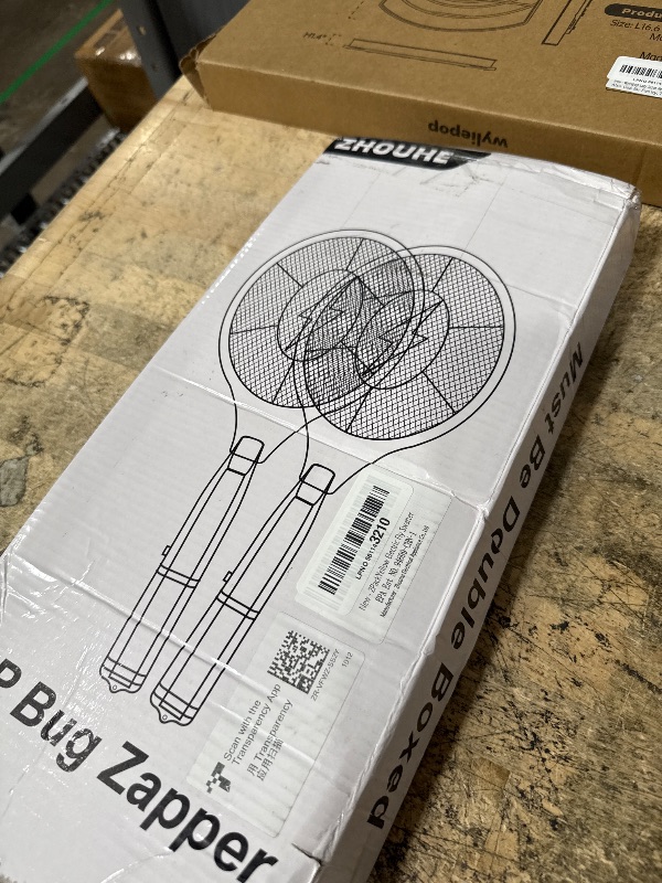 Photo 1 of ***ONLY 1*** Electric Fly Swatter 2 Pack, Handheld Bug Zapper Racket for Mosquito & Insects, High Voltage Instant Kill, Lightweight Battery Powered Mosquito Zapper for Home, Patio and Camping