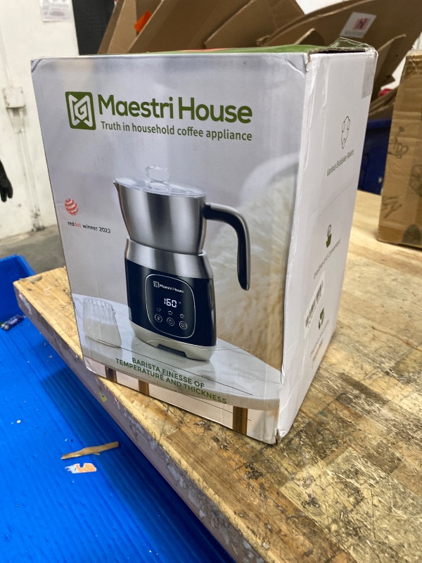 Photo 1 of **FACTORY SEALED**  Maestri House Milk Frother, Variable Temp and Froth Thickness DualFro 600 Milk Frother Steamer, 21OZ Smart Touch Control Milk Warmer, Dishwasher Safe, Memory Function for Latte&Hot Chocolate (Black)