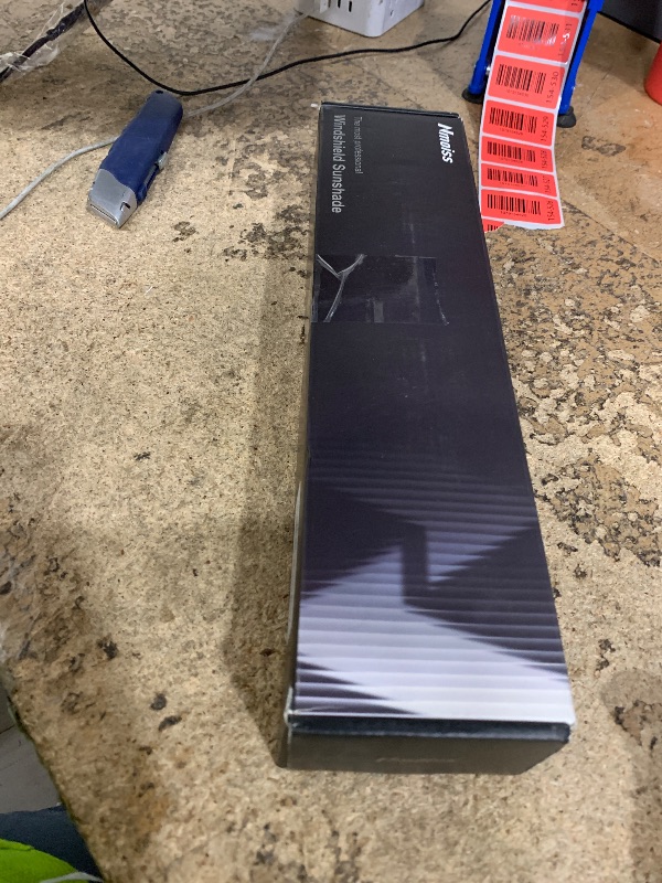 Photo 1 of [Upgraded] Nmoiss Windshield Sun Shade Umbrella - [Vinyl Coating Heat Shield] Protect Car from Sun Rays & Heat Damage Keep Cool and Protect Interior, Spring Structure Edge Medium 56" L x 31" W