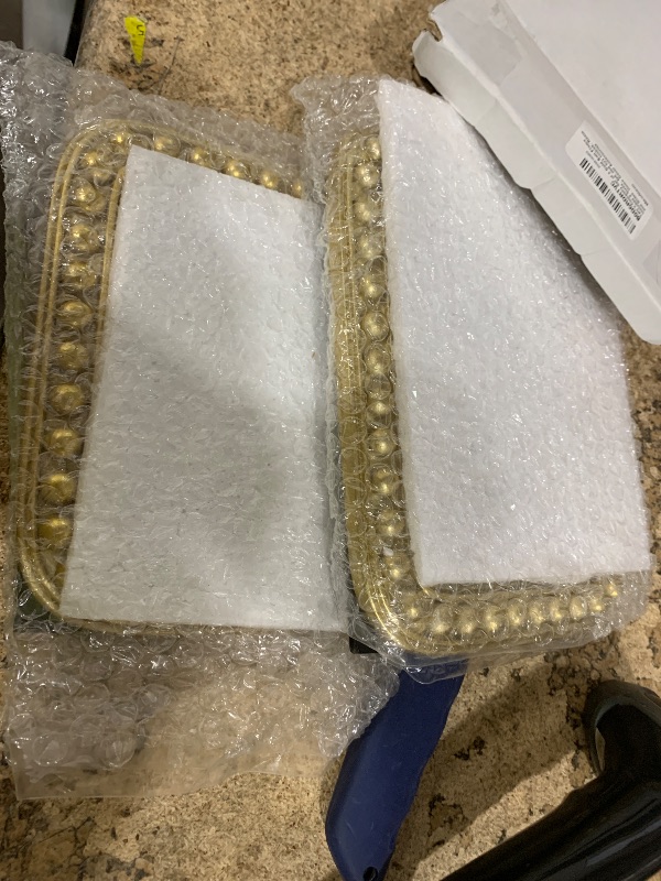 Photo 1 of **Only one** Two's Company Set of 2 Gold Ball Frame Includes 2 Sizes, 4x6 and 5x7 Inches, Resin and Glass, Home Decor Accessories
