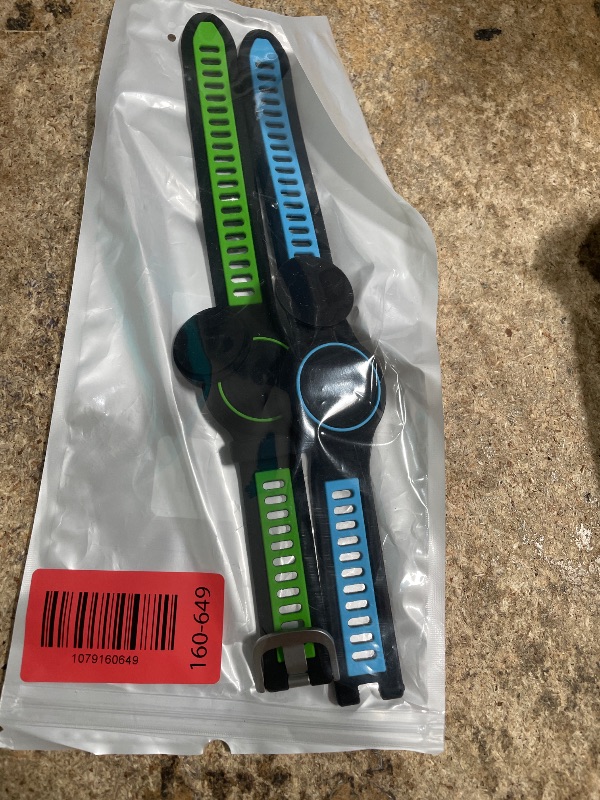 Photo 1 of [2-Pack] Waterproof Bracelet for AirTag 2nd Gen (2026) & 1st Gen, Silicone Airtag Wristband Holder Full Coverage Protective Cover Hidden Air Tag Holder for Kids Child Elderly (Blue+Green)