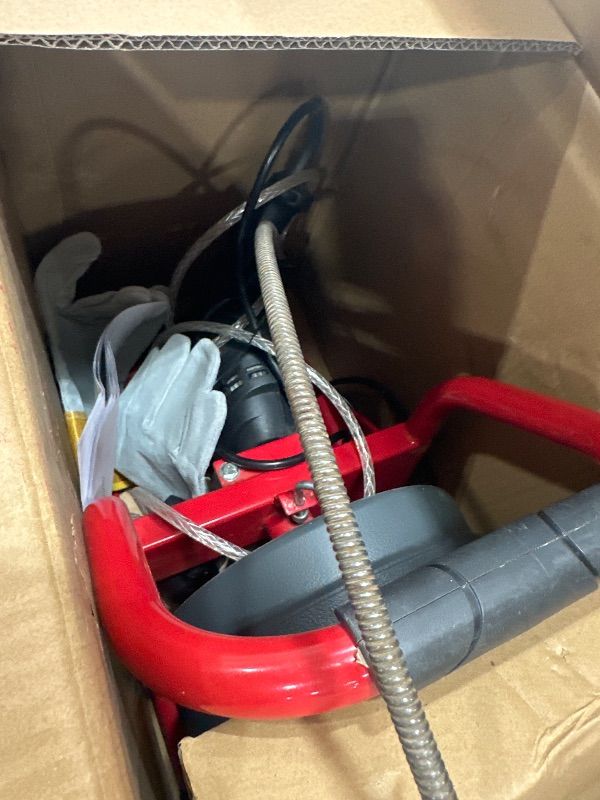 Photo 1 of *** PARTS ONLY *** Drain Cleaner Machine 50Ft x 5/16 Inch, Electric Drain Auger Professional, Foot Switch with 6 Cutters, Glove, Drain Auger Cleaner Sewer Snake for 3/4 to 3 Inch Pipes