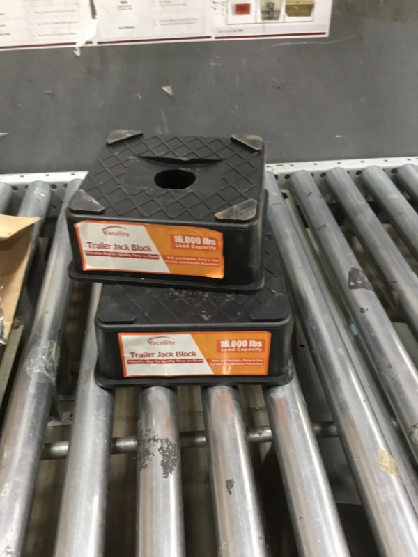 Photo 1 of *ONLY 2* RV Trailer Jack Block, Trailer RV Stabilizer Blocks, 4 Pack Up to 16000 Lbs, Heavy Duty Sturdy Utility Jack Stand for 5th Wheels, Scissor Stabilizer, Round Square Tongue Jack Foot