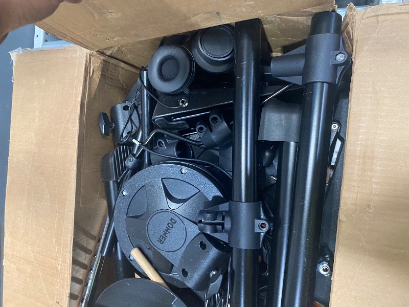 Photo 1 of **MISSING PIECES, FOR PARTS ONLY** Donner DED-80 Electronic Drum Set with 4 Quiet Mesh Pads, 180+ Sounds, 2 Pedals, Throne, Headphones, Sticks, and Melodics Lessons