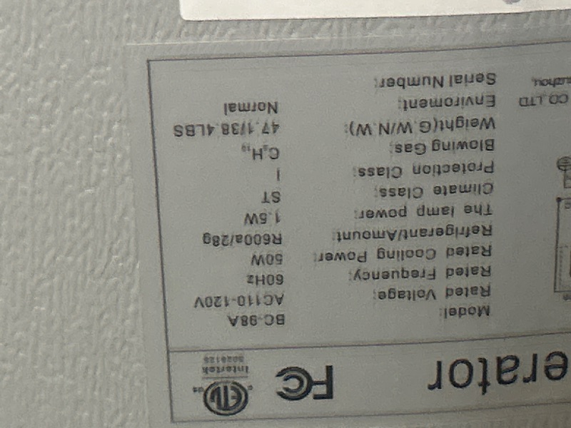 Photo 1 of ***FOR PARTS ****

 NEWBULIG Mini Fridge with Freezer 3.2 Cu.Ft Small Refrigerator for Office, Dorm, Small Fridge with Adjustable Thermostat, Energy Saving, Singel Door, Sliver