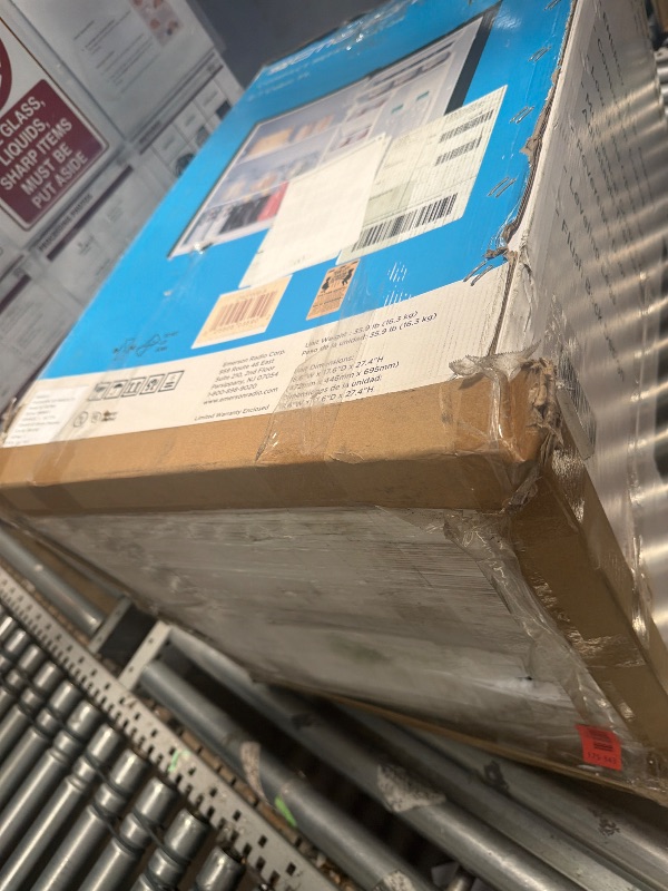 Photo 1 of **PARTS ONLY** Emerson CR2700B-A Compact Refrigerator 2.7 Cu Ft, ENERGY STAR Mini Fridge with Adjustable Thermostat, Reversible Door, Glass Shelves, Manual Defrost, Black
