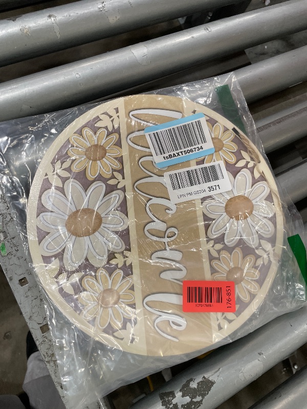 Photo 1 of ***STOCK PHOTO FOR REFERENCE ONLY***Deroro Welcome Spring Summer Daisy Flower Front Door Sign, Yellow Floral Farmhouse Wood Door Hanger Outdoor Outside Porch Decor, Rustic Seasonal Wooden Wreath Indoor Wall Hanging Decoration