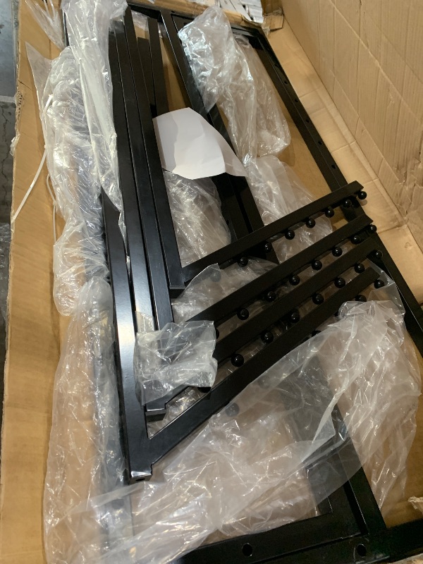 View 2 of **PARTS ONLY** HUZJIEHUI 4 Way Adjustable Clothing Rack with Slanted Arms - Retail Clothing Rack Display - Adjustable Height Arms from 48" to 72" Perfect for Clothing Stores (BLACK)