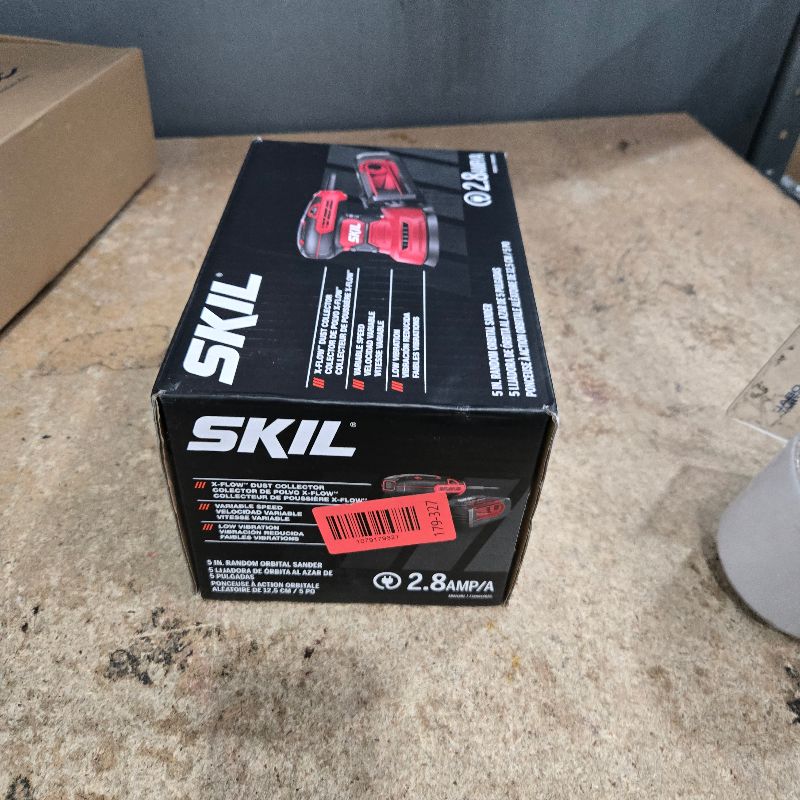 Photo 1 of ***MISSING PARTS***
SKIL 5” Random Orbital Sander with Cyclonic Dust Box & 3pc Sanding Sheet - SR211601, Multicolor