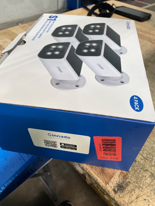 Photo 1 of **ITEMS FACTORY SEALED** Cinnado Security Cameras Wireless Outdoor - Home Security Cameras Solar & Battery Powered with 2K Color Night Vision, 2-Way Talk & Spotlight, Continuous Power, 2.4 GHz Wi-Fi, Easy Set Up, S1 4 Pack
