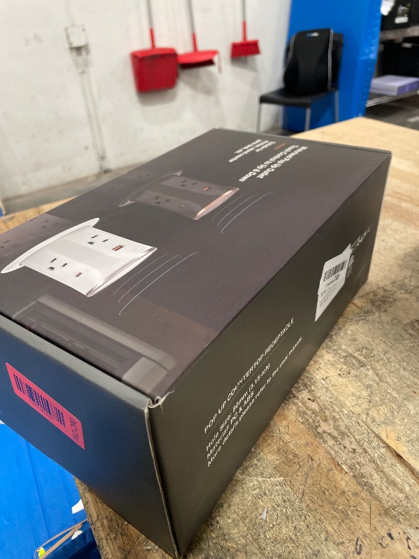 Photo 1 of **FACTORY SEALED**  ANNQUAN Motorized Pop Up Countertop Receptacle with 15W Wireless Charger,Max 20W Power Delivery,3.15" Automatic Pop Up Electrical Outlet with 4 Outlets 4 USB Ports for Home Office Kitchen White