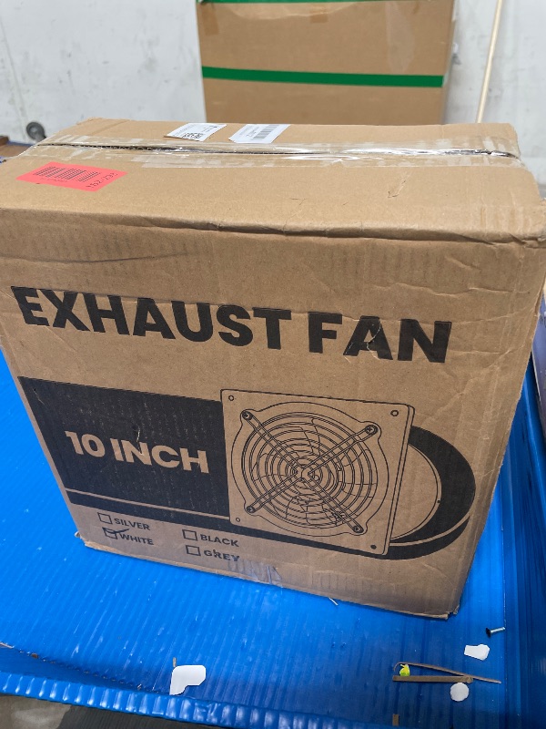 Photo 1 of **FACTORY SEALED** HG Power 10 Inch Exhaust Fan, Kitchen Exhaust Fan With Switch 988 CFM Wall Mounted, Extractor Ventilation Fan For Attic, Greenhouse, Basement, Shed