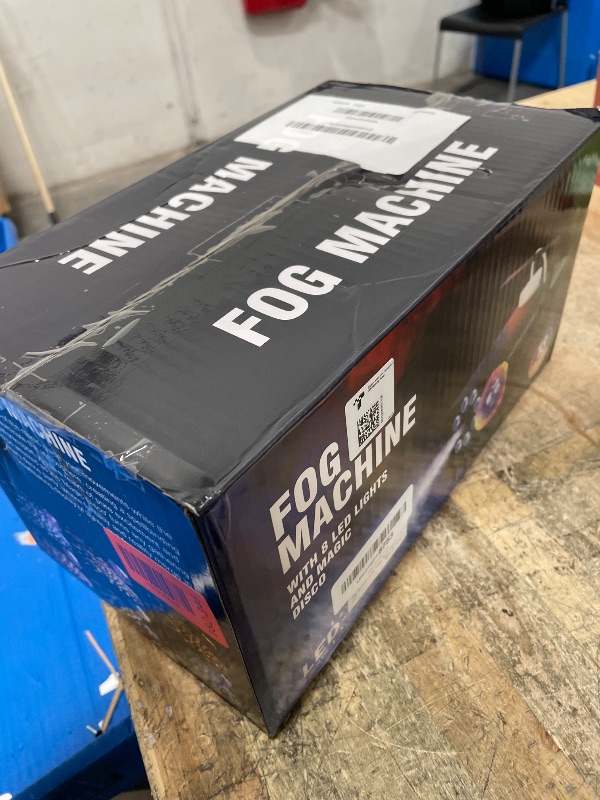Photo 1 of **FACTORY SEALED** Dashsafe Fog Machine, Smoke Machine with Disco Ball Lights, 800W and 4500CFM with 13-Color LED Effects, Wired And Wireless Remote Controls, Ideal for Indoor, Outdoor, Halloween, Wedding, and Parties