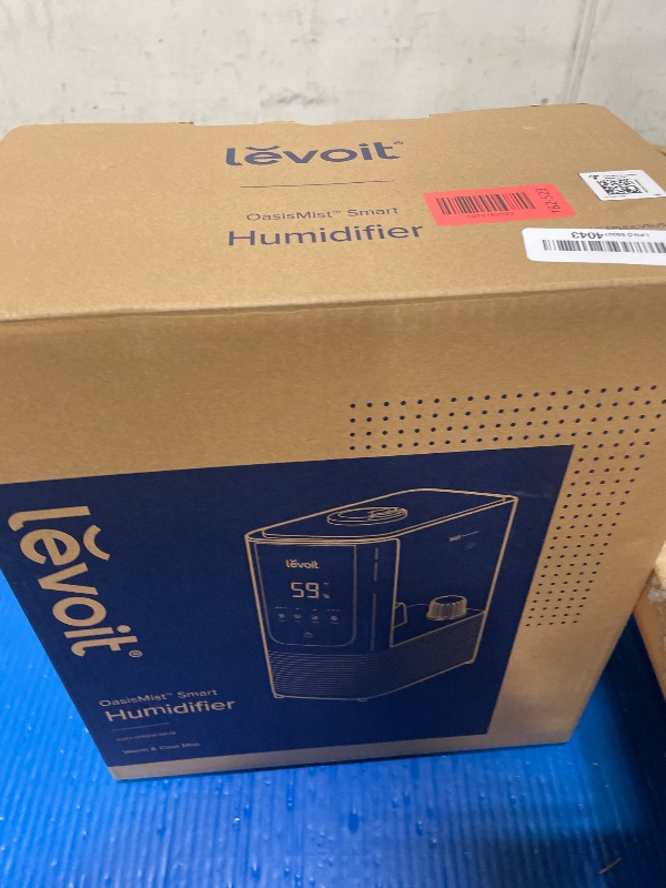 Photo 1 of **ITEMS FACTORY SEALED** LEVOIT Humidifiers for Bedroom Home, Smart Warm and Cool Mist Air Humidifier for Large Room, Auto Customized Humidity, Fast Symptom Relief, Easy Top Fill, Essential Oil, Quiet, OasisMist4.5L, White