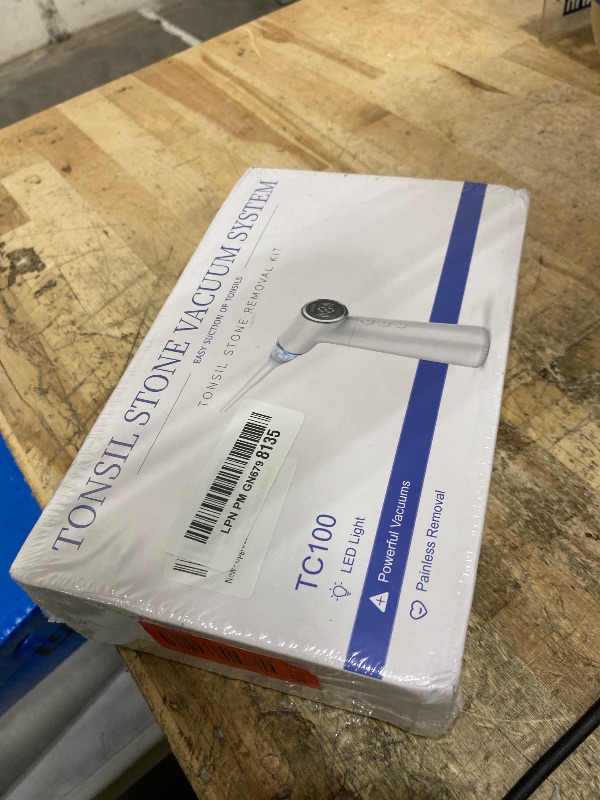 Photo 1 of **FACTORY SEALED**  Upgraded Tonsil Stone Remover Tool – Rechargeable Tonsil Stone Vacuum with LED Light & 11-in-1 Probes, for Bad Breath Relief, Safe Silicone/Glass Tip for Tonsilloliths Removal (OFF-White)