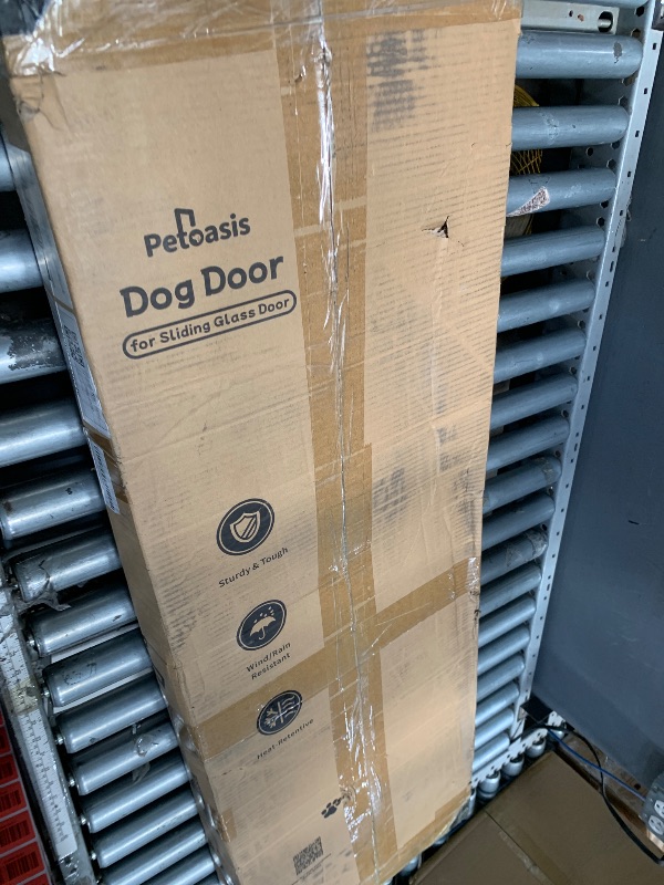 Photo 1 of [Petoasis] Dog Door for Sliding Glass Door,Upgrade Magnetic 3 Flap Extreme Weather Doggy Door,Fit 92-1/4" ~ 96-1/2" Sliding Door Dog Door Insert,Large Doggie Door for Sliding Door(L)