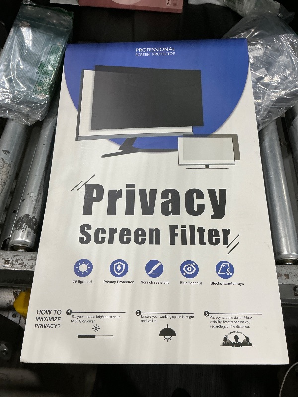 Photo 1 of [2 Pack] 27 Inch Computer Privacy Screen for 16:9 Aspect Ratio Widescreen Monitor, Eye Protection Anti Glare Blue Light Computer Monitor Privacy Filter, Removable Anti-Scratch 27in Protector Film