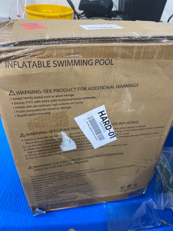 Photo 1 of **FACTORY SEALED** Extra Large Inflatable Swimming Pool with Seats Pump, 10.1TF X 7.5FT Blow-Up Pool Thickened Heavy Duty Family Full Sized Pool for Adults, Inflatable Pools for Garden, Backyard Summer Water Party
