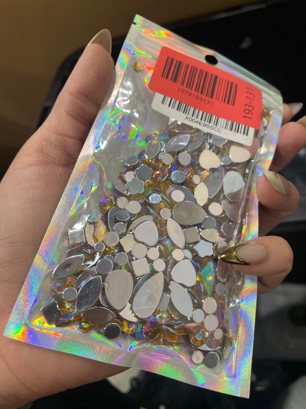 Photo 1 of 1000pcs AB Crystal Rhinestones Gems for Crafts, Flatback Jewels Gemstone for Costume Making, Halloween Party, Clothes, Nail Crafting Embellishments Decorations(Golden Yellow AB)