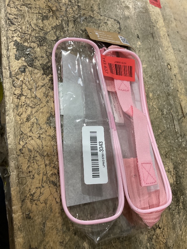 Photo 1 of **ONLY ONE** BAGSMART TSA Approved Toiletry Bag, 2 Pack Clear Makeup Cosmetic Bag Organizer, Quart Size Travel Bag for Toiletries, Carry-on Travel Accessories Essentials, Pink-2pcs
