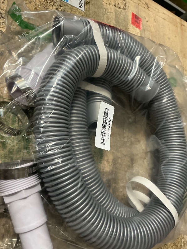 Photo 1 of 1.5" Heavy Duty Pool Filter Pump Hose Replacement Kit for Above Ground Pools, UV-Resistant Flexible Vacuum Hose with 1.25/1.5'' Adapters & Stainless Clamps, Fits For Intex/Coleman Pumps (2-Pack, 3ft)