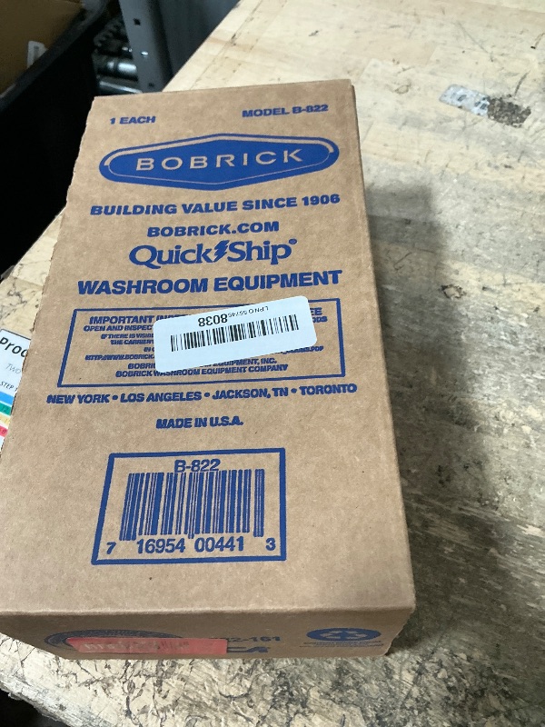 Photo 1 of **MISSING BOTTLE** Bobrick B-822 Manual Top Fill Liquid Soap Dispenser 34 fl oz. (1L) Liquid Soap Capacity, 4- Inch Free-Turning Spout for Public Restroom Countertops, Chrome Finish