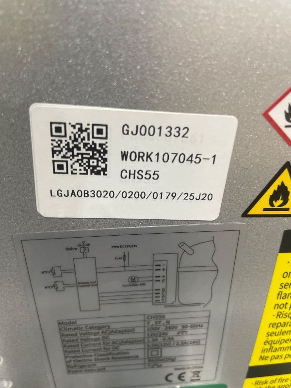 Photo 1 of ***SEE NOTES***Alpicool CHS55 Dual Temperature Control 12 Volt Refrigerator 42 Quart Portable Car Fridge Freezer (-4°F~68°F) for Truck,RV,Camping and Travel