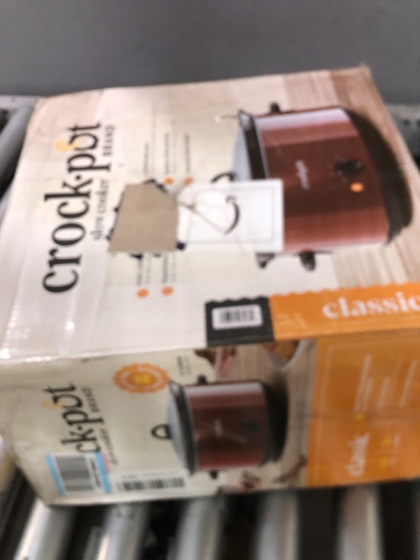 Photo 1 of **HAS A SMALL DENT ON SIDE** Crock-Pot 8-Quart Manual Slow Cooker, XL Family Size Serves 10+ People, Removable Stoneware with Warming Setting, Dishwasher Safe for Easy Cleanup, Red