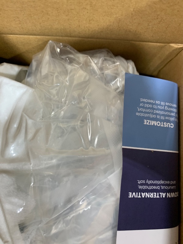 Photo 1 of Beckham Hotel Collection Summer Sanctuary King Pillow - Cooling Qmax Adjustable Down Alternative Pillow w/Extra Fill, Ideal for Side Back Stomach Sleepers