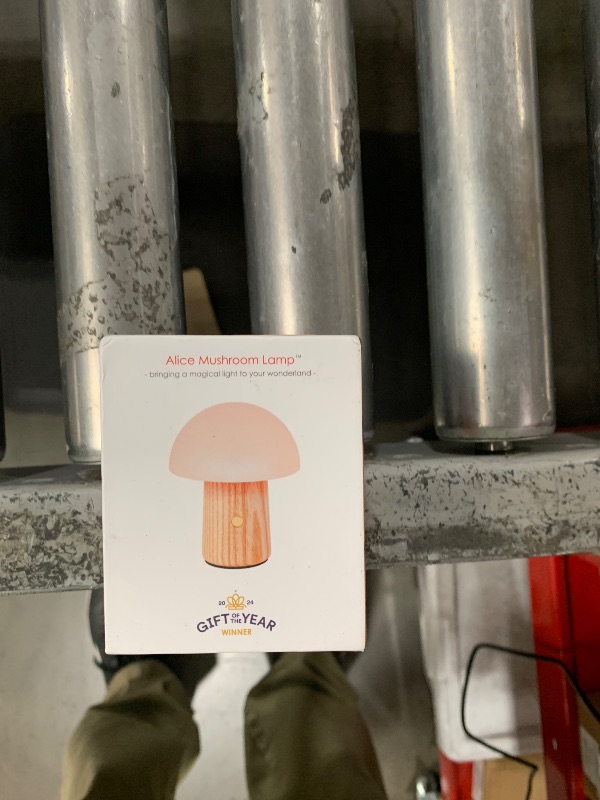 Photo 1 of Gingko 7 Colour Changing RGB Alice Mushroom Lamp, Mood Light and Night Lights, Long Life Battery, USB-C Charging, 3 Light Modes, FSC Certified Wood with Frosted ABS Shade (White Ash, Super Mini)